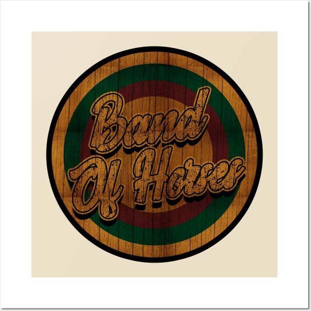 Retro Vintage Band Of Horses Wall Art by Electric Tone